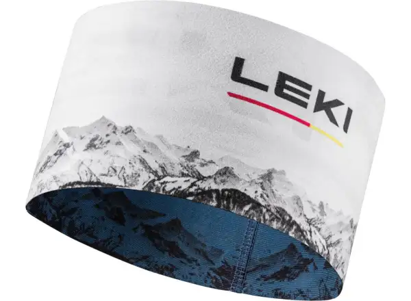 Leki XC Stirnband dunkles Jeans/weiß/Mohnrot Gr. Uni