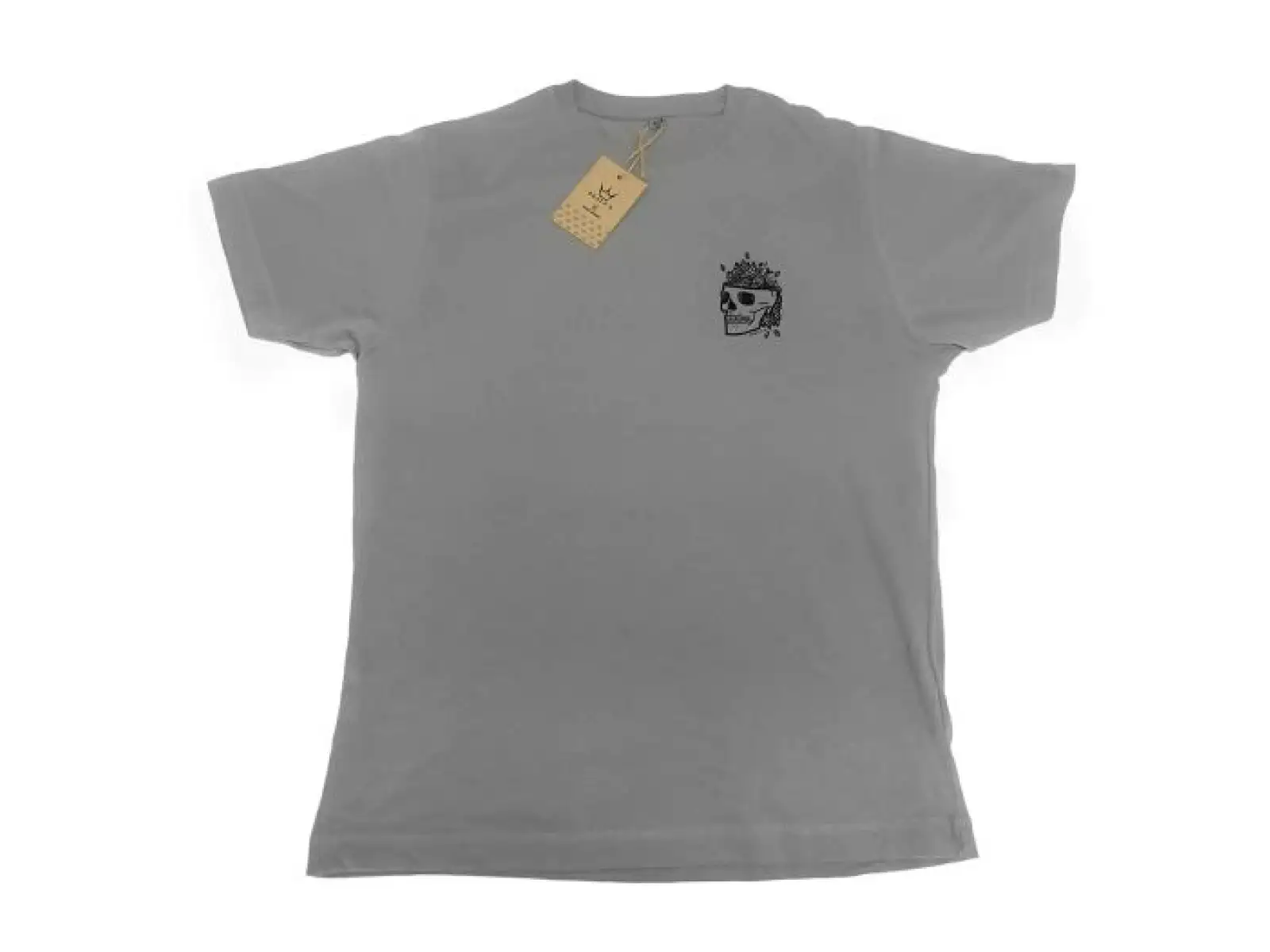 Peatys Skull Herren T-Shirt Kurzarm Grau