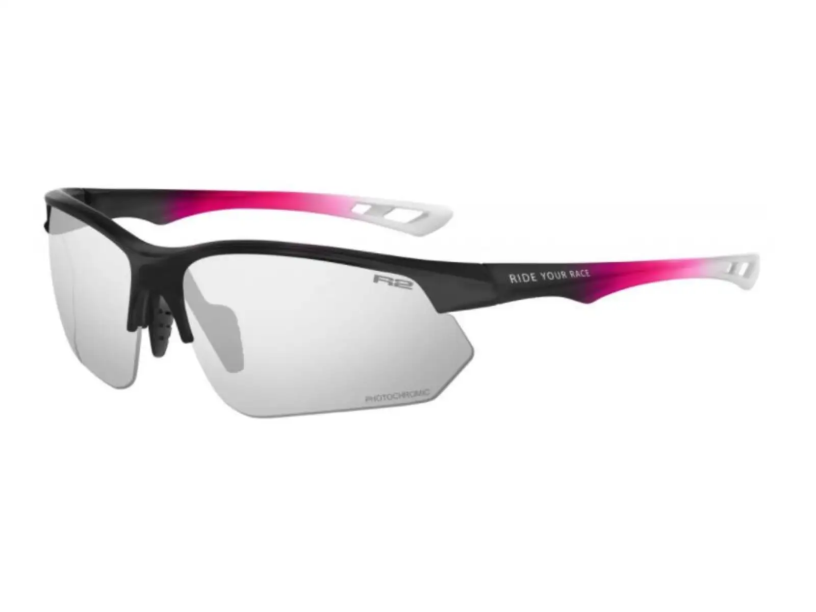 R2 Drop Brille matt schwarz/rosa/weiß/klares Glas