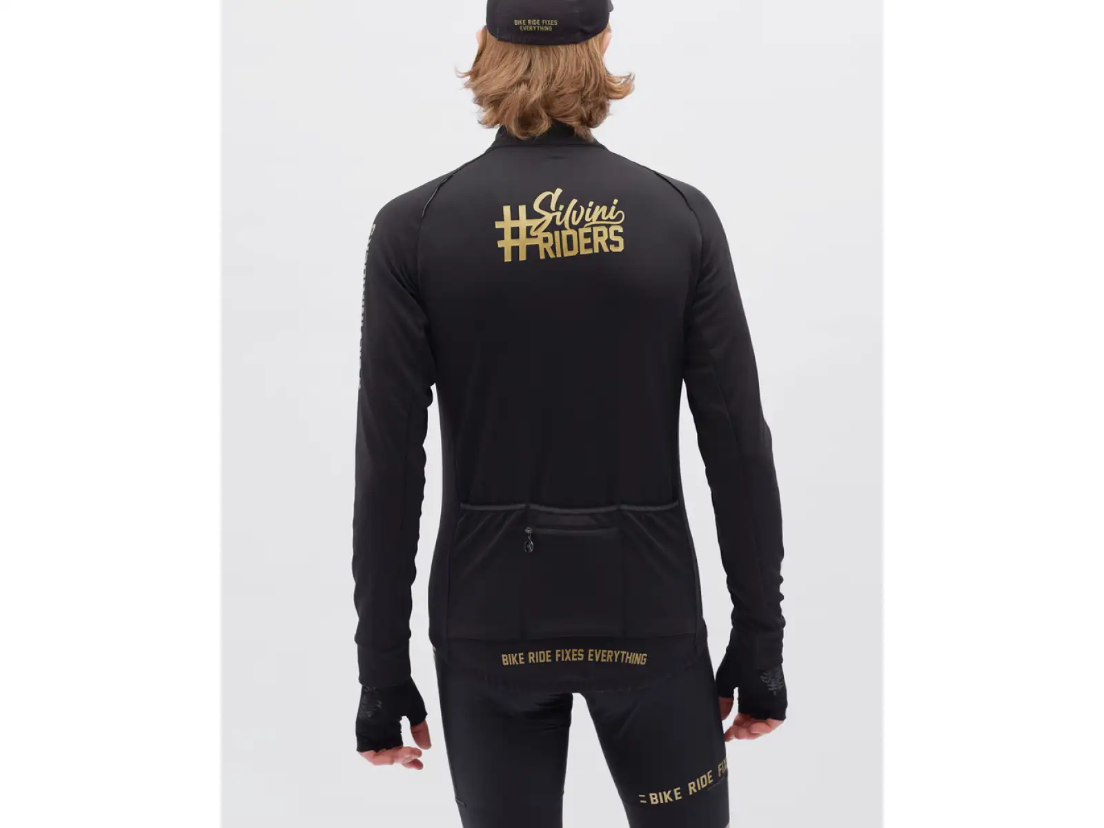 Silvini Leverono Herrentrikot Langarm Schwarz/Gold