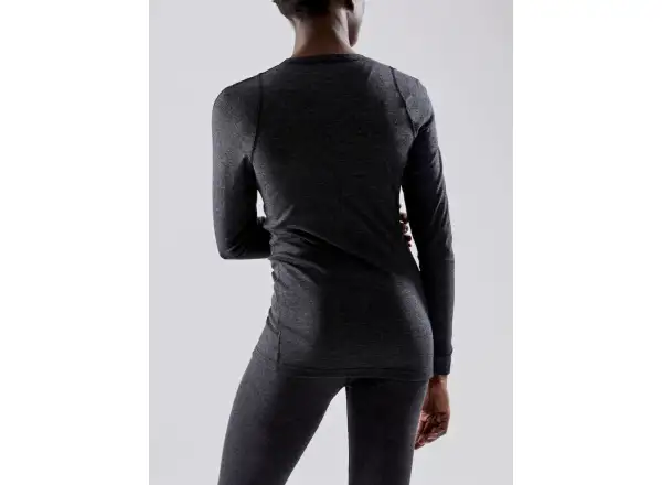 Craft Core Wool Merino Damen Set Langarmshirt+Hose black