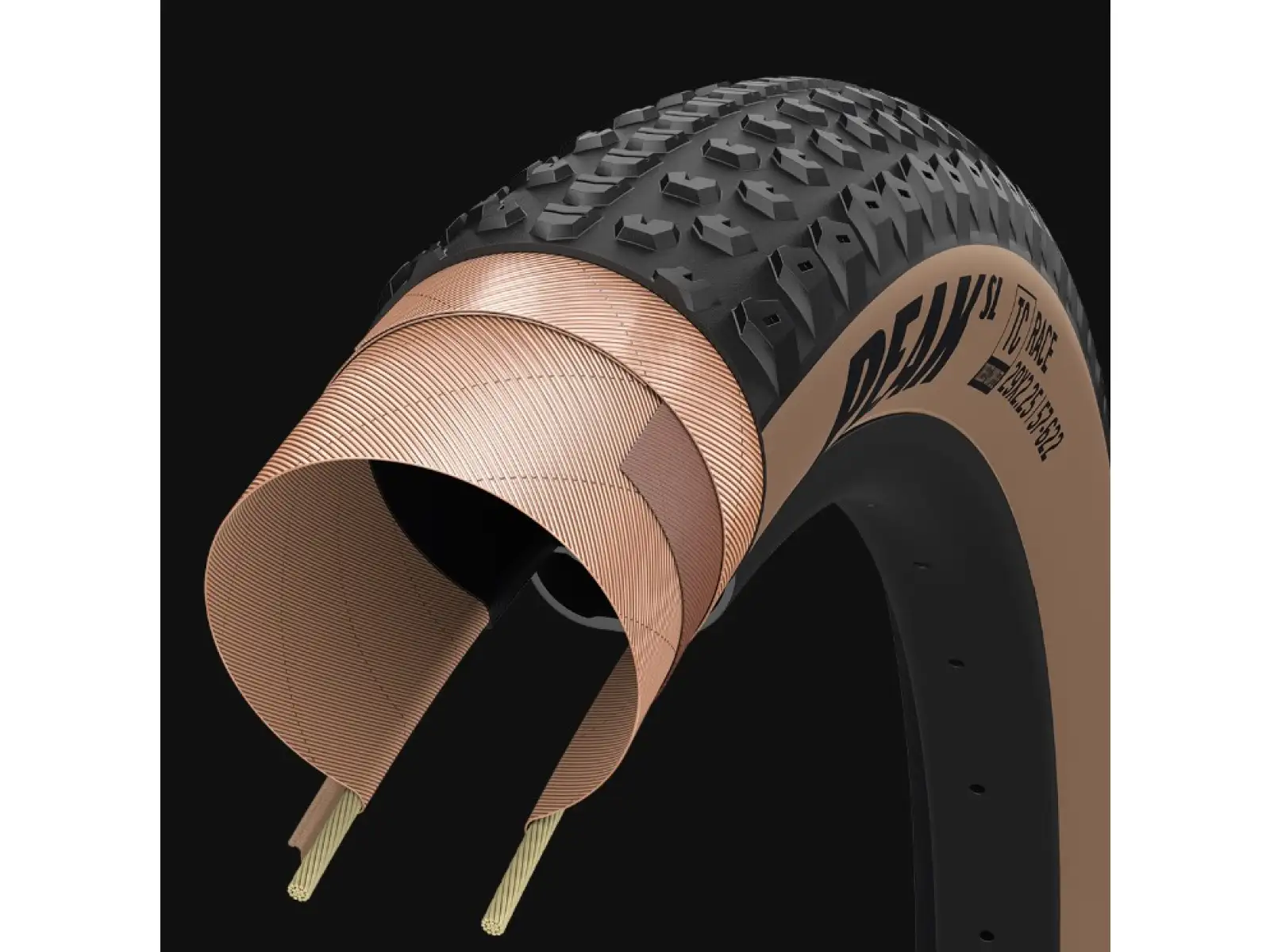Goodyear Peak SL Race Tubeless Komplett 29x2,40" MTB Reifen mit Kevlar Tan