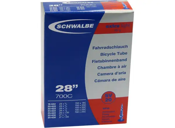 Schwalbe Schlauch Extra Light 18-25/622 (Nr.20) 50 mm franz. Ventil