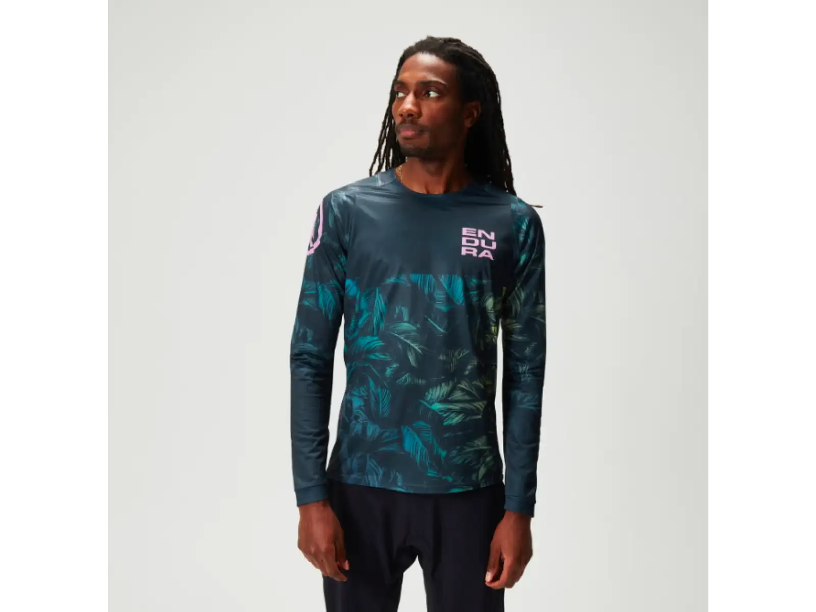 Endura Tropical Print LTD Herrentrikot Langarm Grau