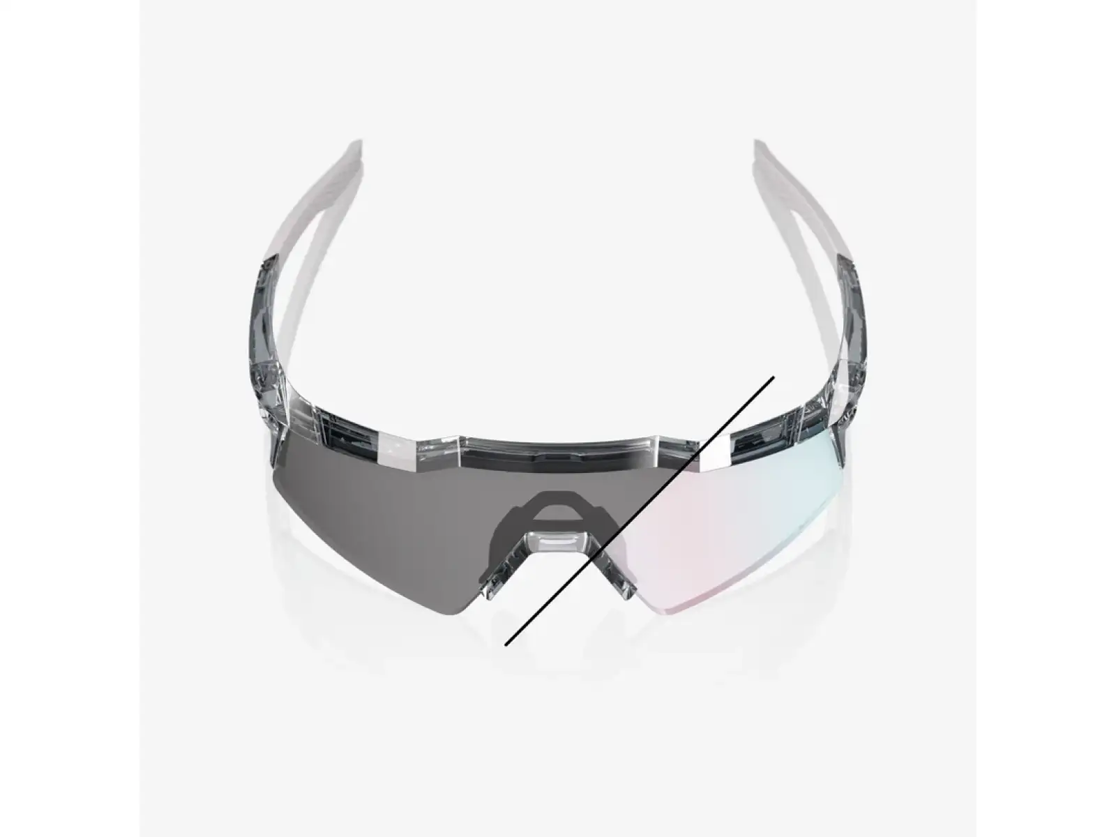 100% Speedcraft SL Sonnenbrille – Translucent Grey mit Rose Gold Photochromic