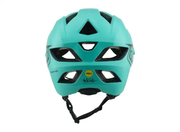Troy Lee Designs Youth Flowline MIPS Kinderhelm Point Charcoal/Real Teal