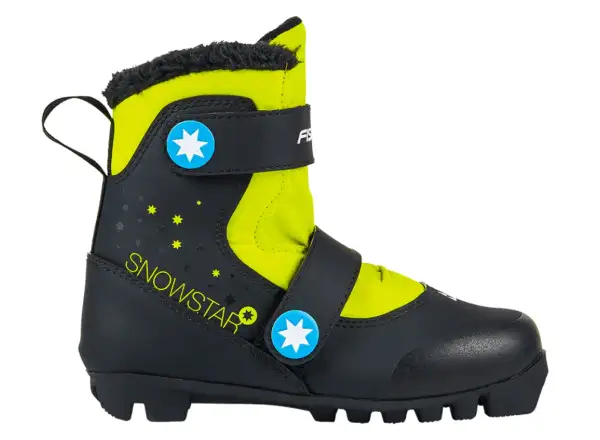 Fischer Snowstar Kinder Langlaufschuhe schwarz/gelb