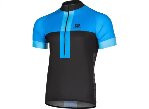 Etape Face Herren Kurzarmtrikot schwarz/blau