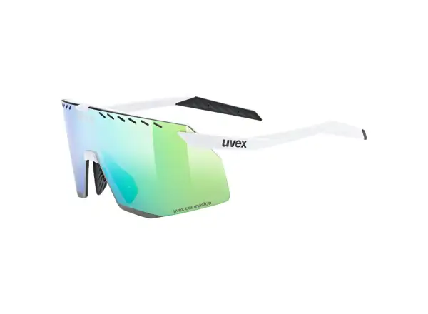 Uvex Pace Stage Colorvision Brille White Matt/Mirror Green