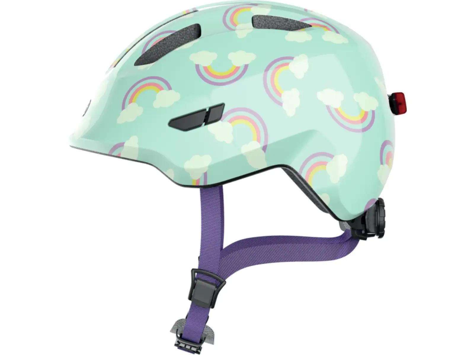 Abus Smiley 3.0 LED Kinderhelm Blue Rainbow