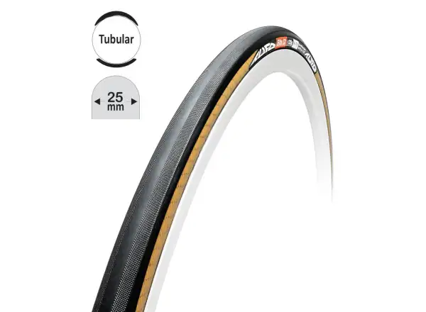 Tufo Elite S3 Schlauchreifen 28"/25 mm, schwarz/beige.