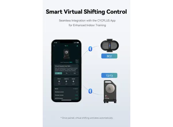 Cycplus BC2 virtueller Schalter für Heimtrainer T2H T2 T3