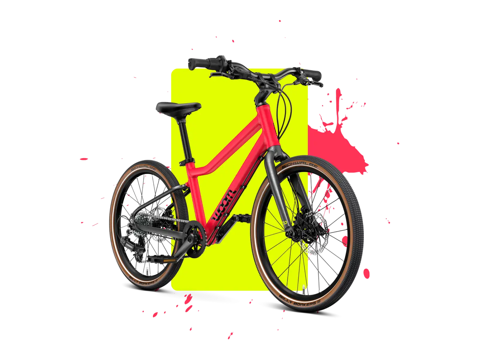 Woom 4 EXPLORE Kinderfahrrad neon pink