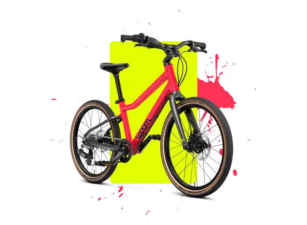 Woom 4 EXPLORE Kinderfahrrad neon pink