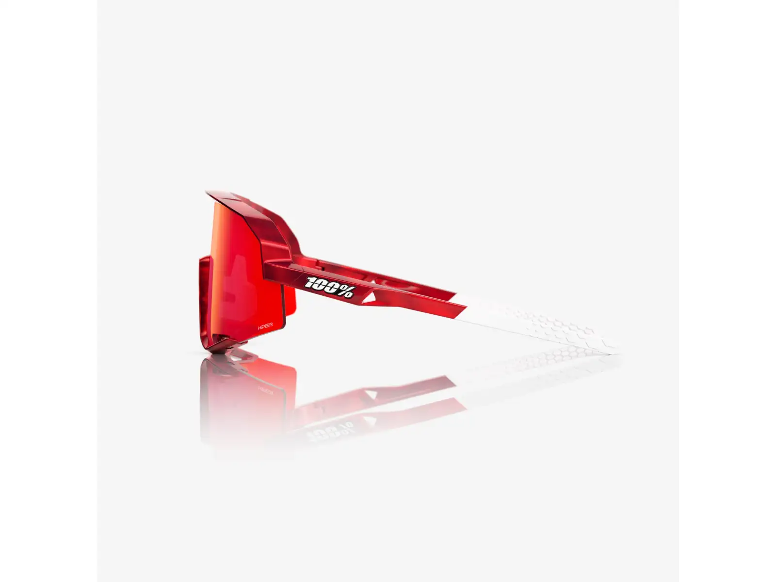 100% Slendale Pidcock Le Fahrradbrille Gloss Red Holographic HiPER Red Mirror Lens