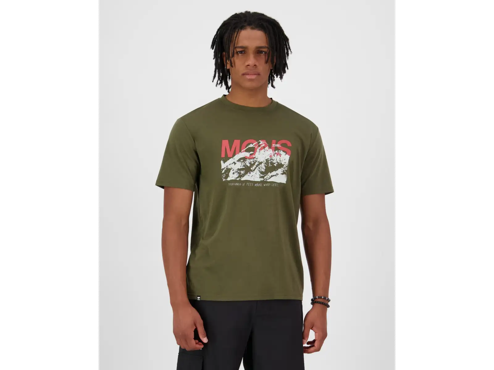 Mons Royale Icon Merino Herren T-Shirt Kurzarm Dark Olive