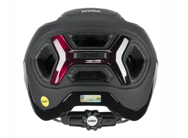 Uvex React MIPS MTB Helm Black/Ruby Red Matt