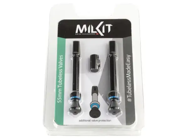 milKit Tubeless-Ventile 55 mm Schwarz