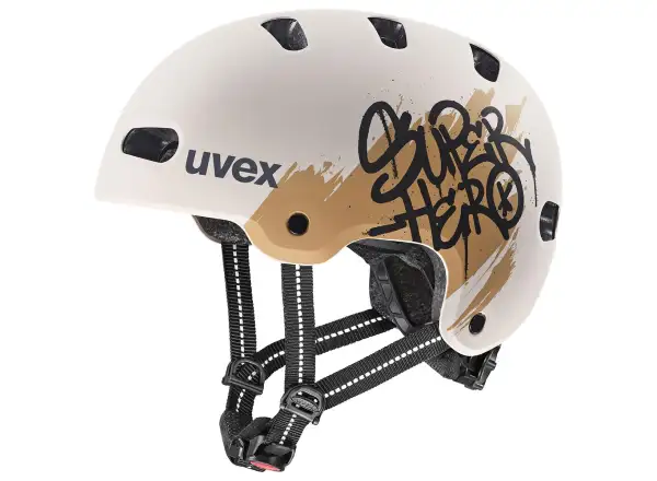Uvex Kid 4 Style Kinderhelm Super Hero Warm Grey Matt