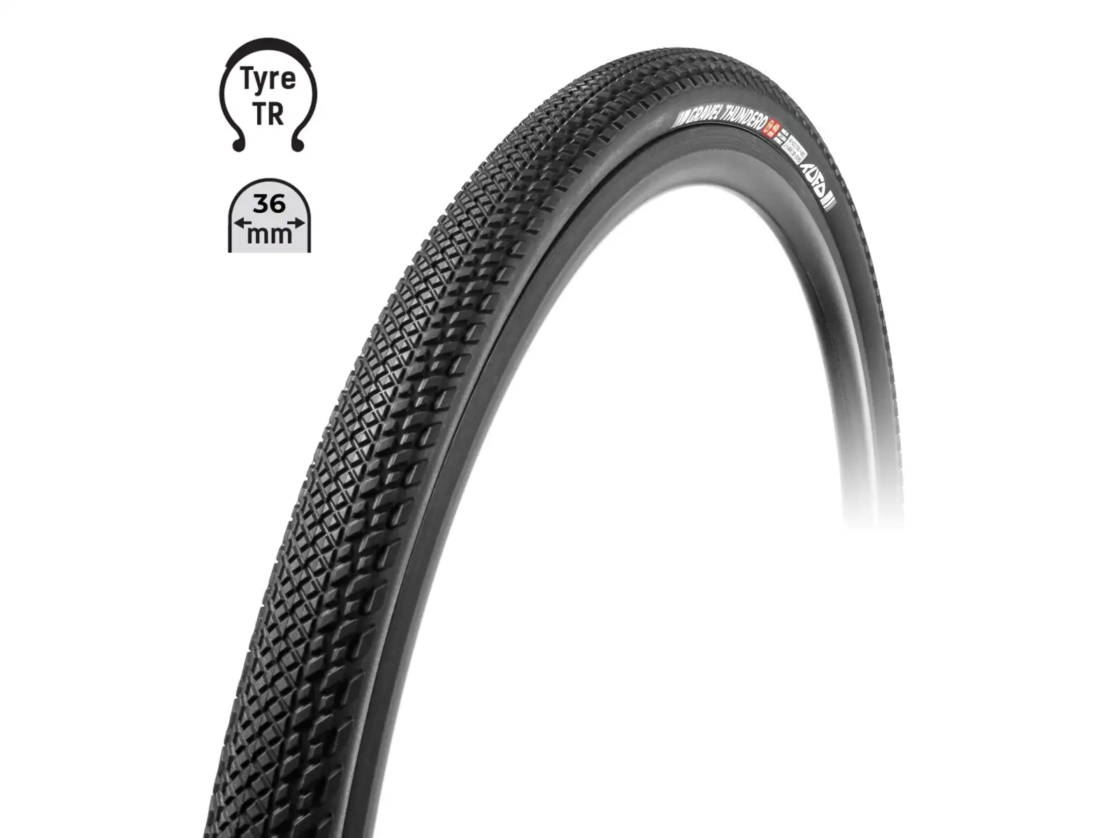 Tufo Thundero TR 700x36C Schotterreifen Kevlar Schwarz