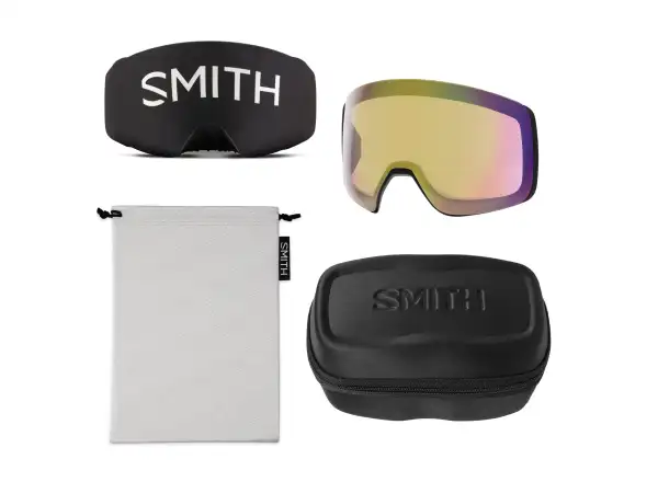 Smith 4D Mag XL Skibrille Black / ChromaPop Everyday Red Mirror (2 Gläser)