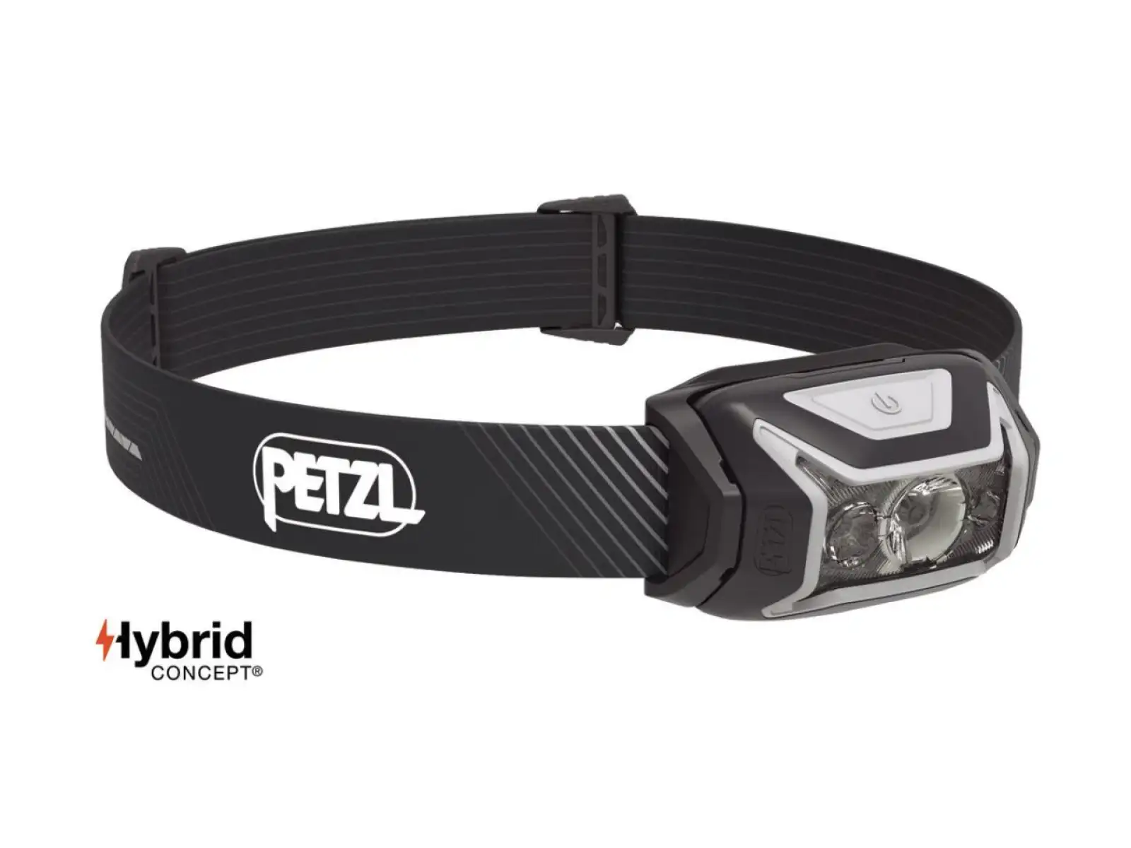 Petzl Actik Core Stirnlampe Grau.