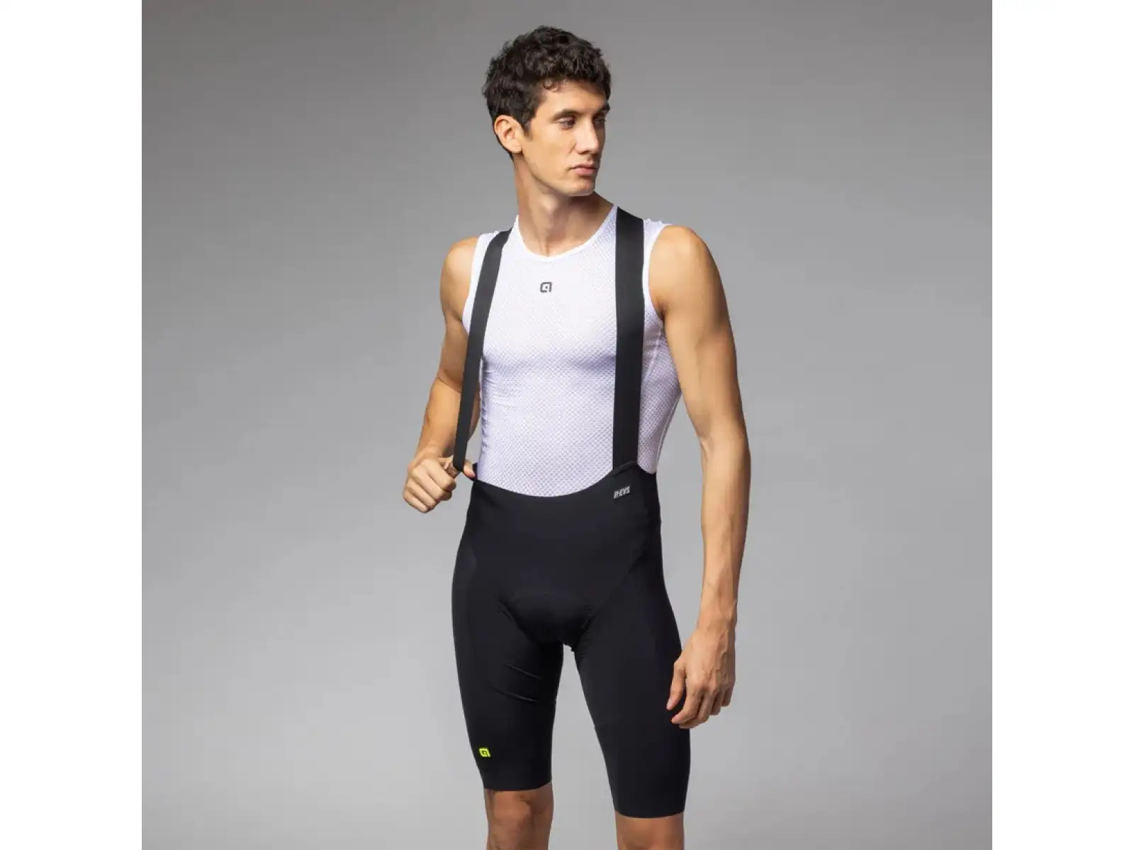 Alé R-EV1 Sprinter Herren-Shorts mit Einsatz und Träger Black