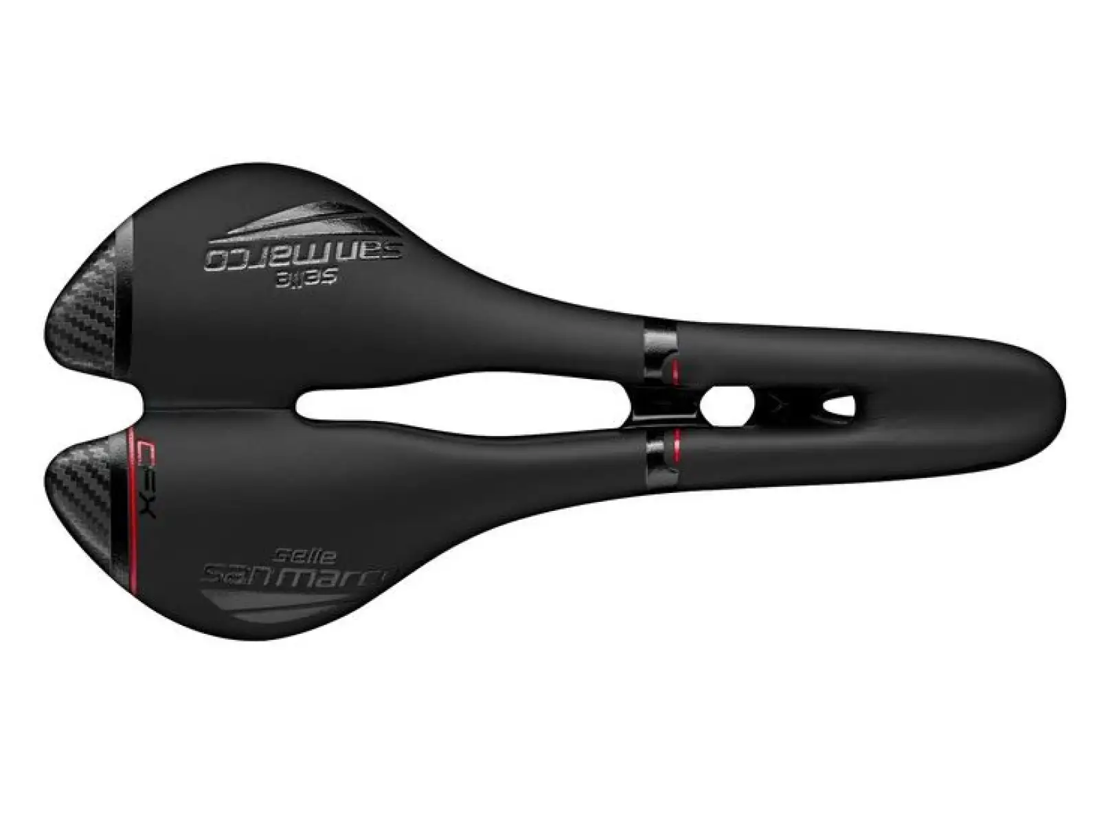 Selle San Marco Aspide Open-Fit Carbon FX Narrow Sattel (Schwarz/Schwarz) 2020