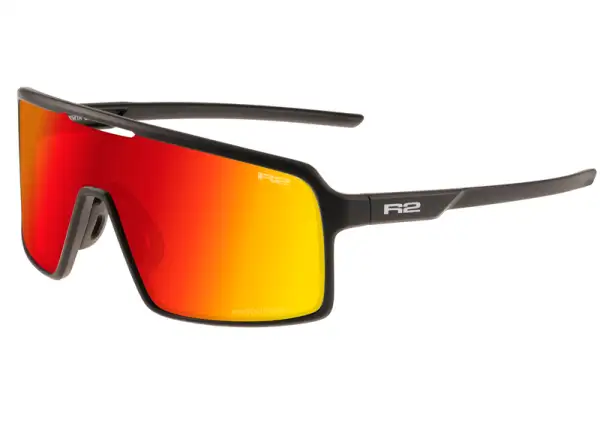 R2 Winner Fahrradbrille matt schwarz/grau