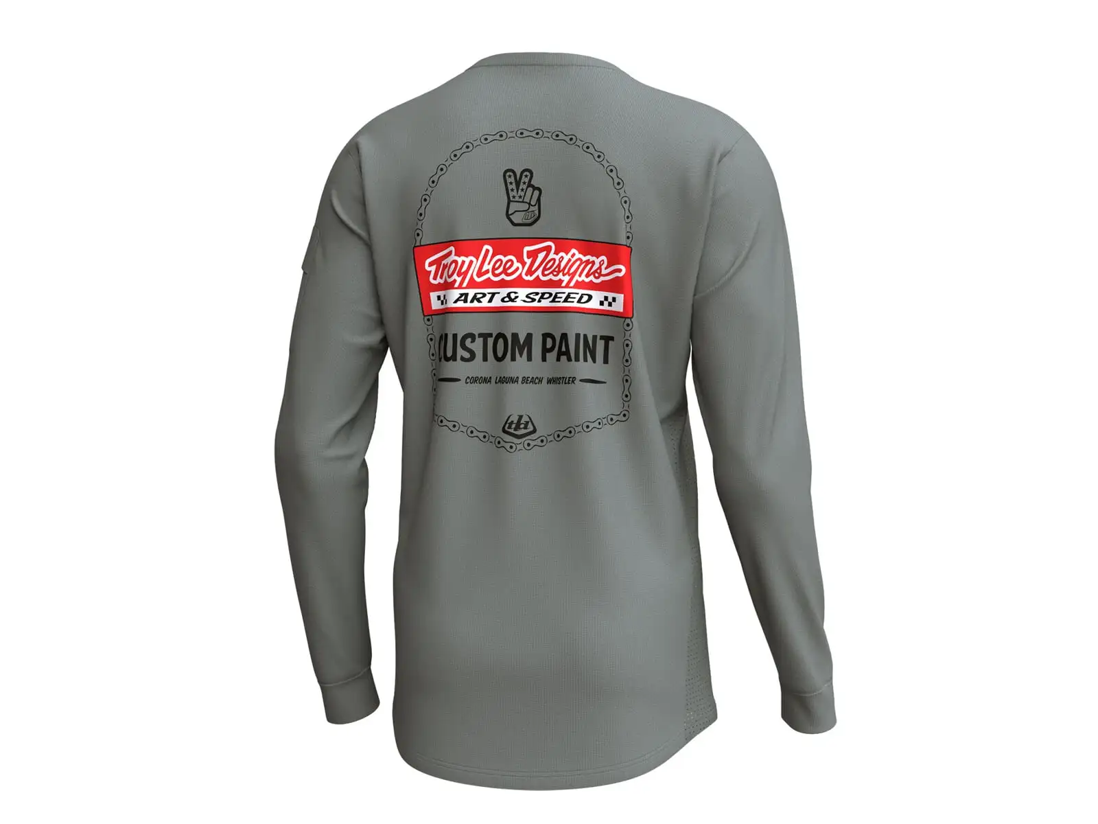 Troy Lee Designs Ruckus Ride Tee Herren-Trikot Langarm Custom Paint Mid Gray
