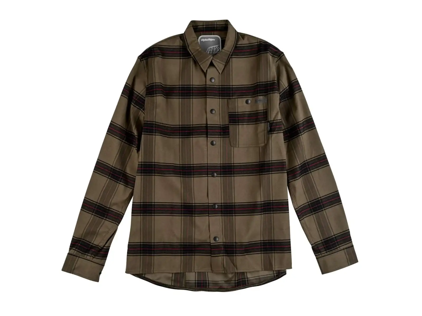 Troy Lee Designs Grind Flannel Paid Herrenhemd Dark Pine