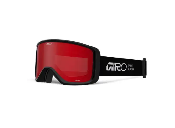 Giro Sagen Damen Skibrille schwarz Stacked-Amber Scarlet/Yellow (2 Gläser)