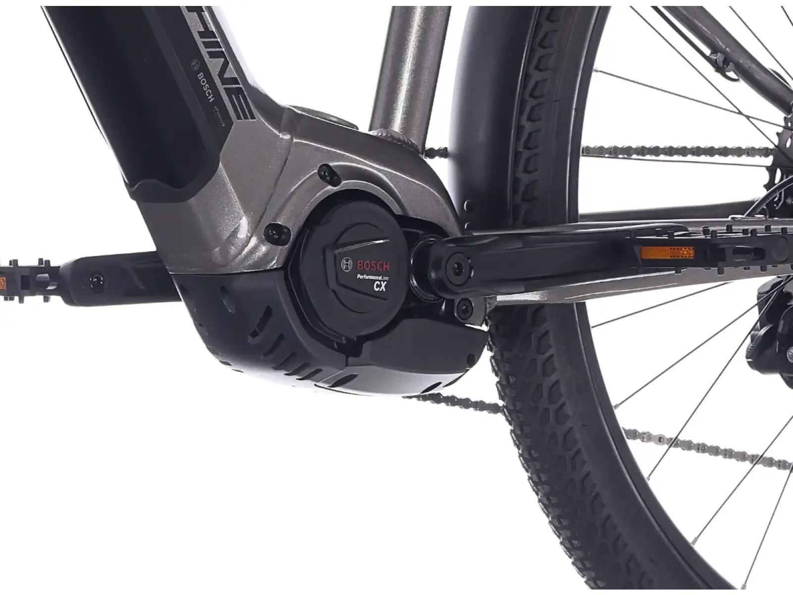 Rock Machine eBlizz B90T E-Mountainbike Gloss Stone Grey
