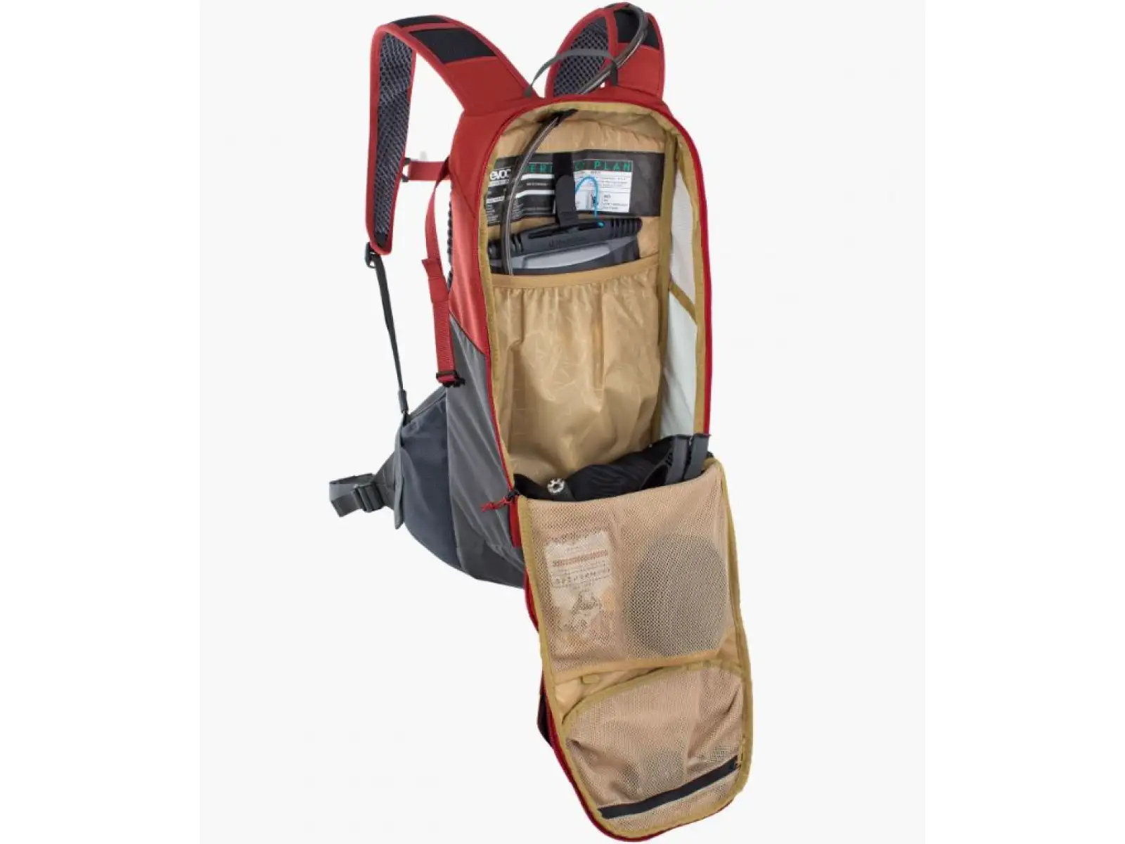 Evoc Ride 12 Rucksack 12 l + Trinkblase 2 l Chilirot/Kohlegrau