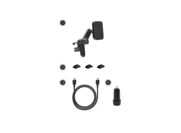 Peak Design Autohalterung für Lüftungsschlitze mit magnetischer Ladefunktion in Schwarz