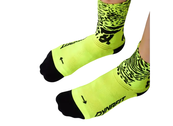 Dynafit Run Wild Crew Laufsocken Black Out/Ultra Yellow
