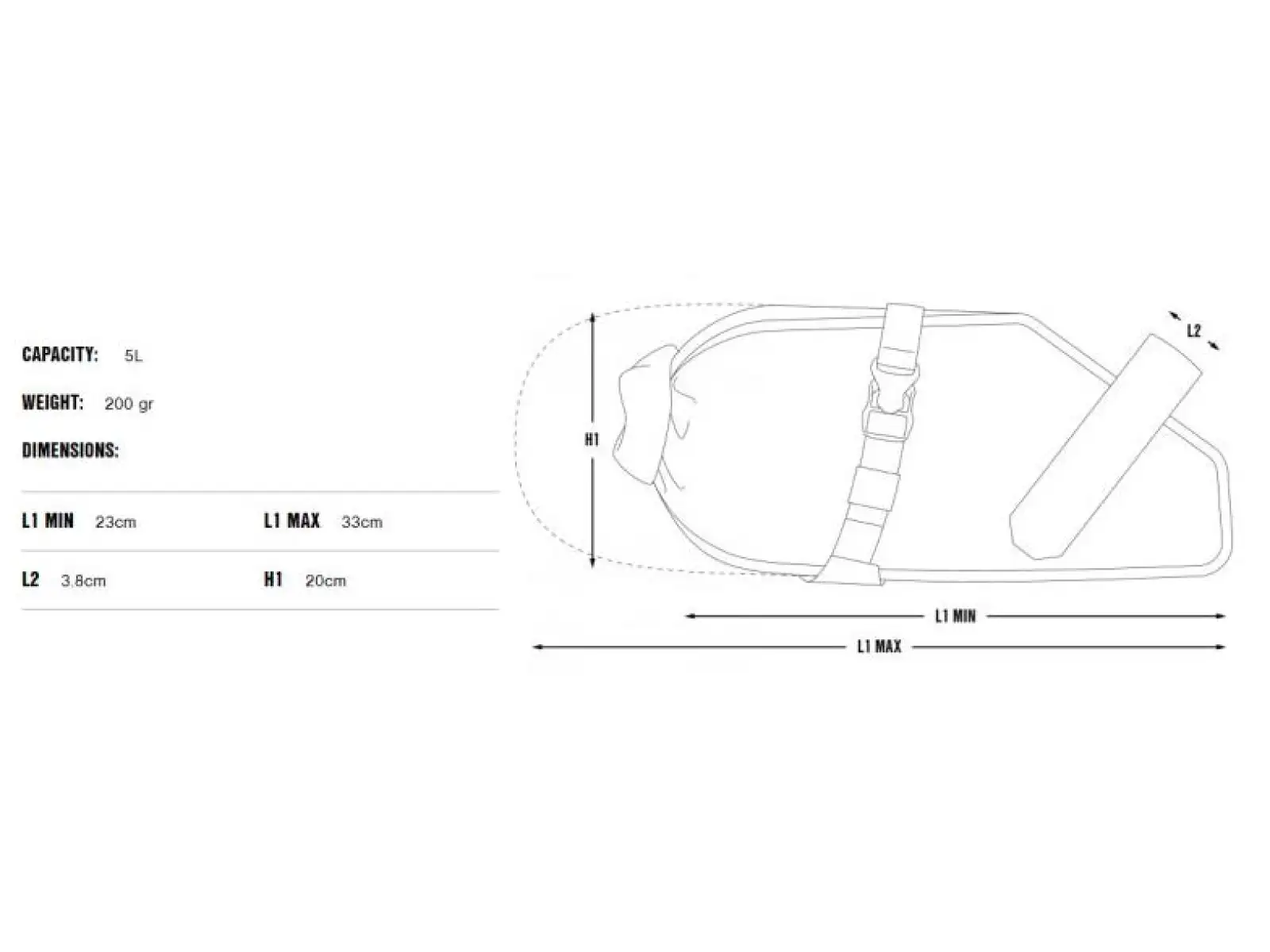 Apidura Racing saddle pack 5 l Satteltasche