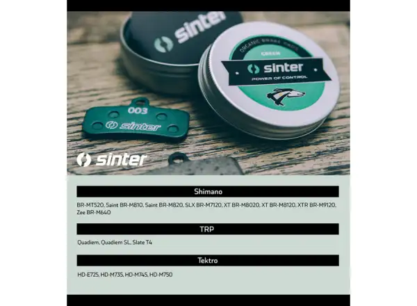Sinter Shimano D Type Bremsbeläge Polymer Grün