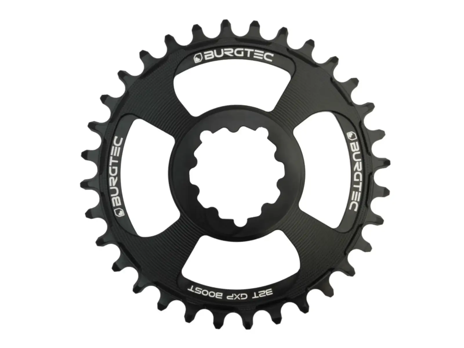 Burgtec Thick Thin GXP Boost Kettenblatt 3 mm Offset Schwarz 34 Zähne