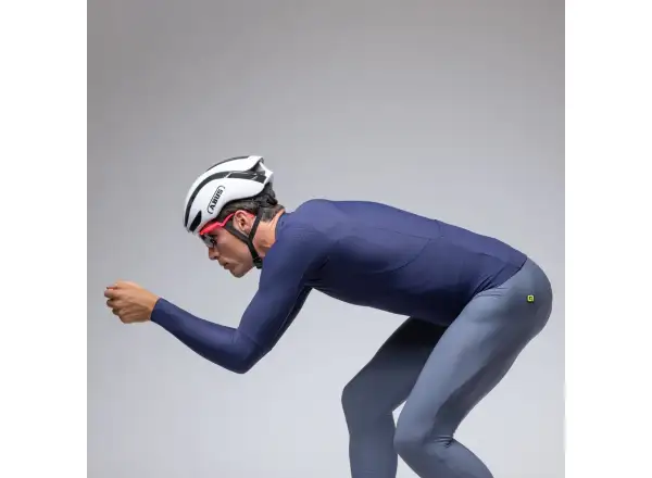 Alé R-EV1 Warm Race Herren gefüttertes Radtrikot Blueish