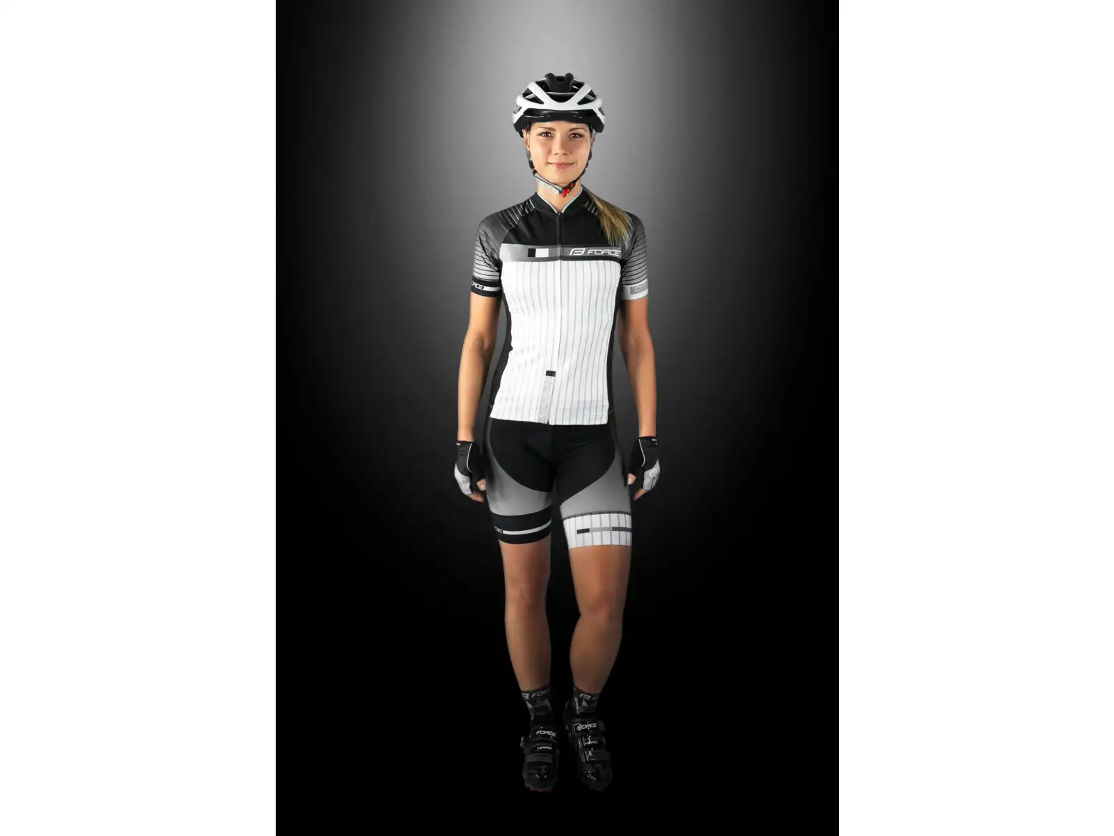 Force Dash Lady Damen Kurzarmtrikot schwarz/weiß