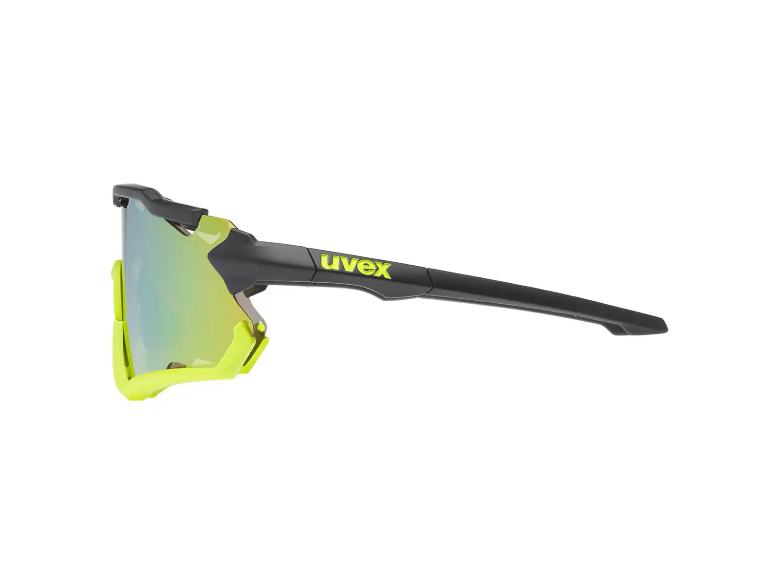 UVEX Sportstyle 228 Brille Black Lime Mat / Mirror Yellow (Kategorie 3)