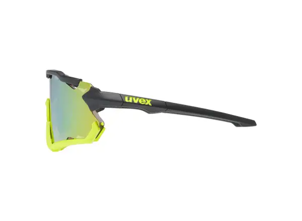UVEX Sportstyle 228 Brille Black Lime Mat / Mirror Yellow (Kategorie 3)