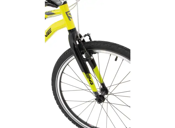 Rock Machine Thunder 24 Gloss Radioaktiv Gelb/Schwarz/Dunkelgrau Kinderfahrrad
