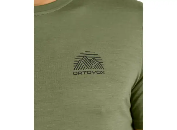 Ortovox 120 Cool Tec Mtn Stripe Herren T-Shirt Red Malbec