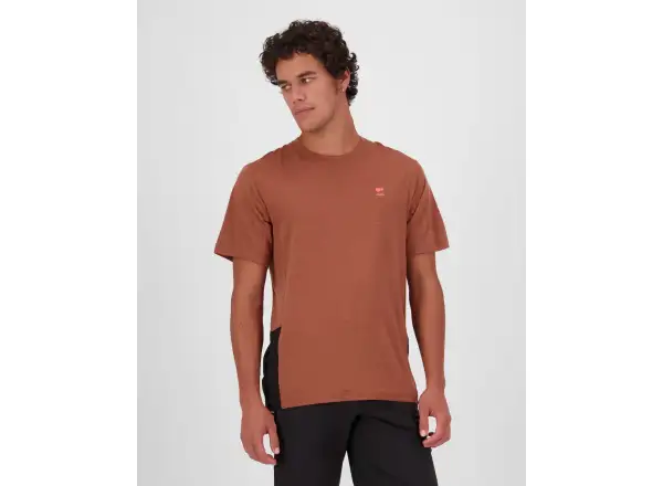 Mons Royale Tarn Merino Herren T-Shirt Kurzarm Cinnamon / Black