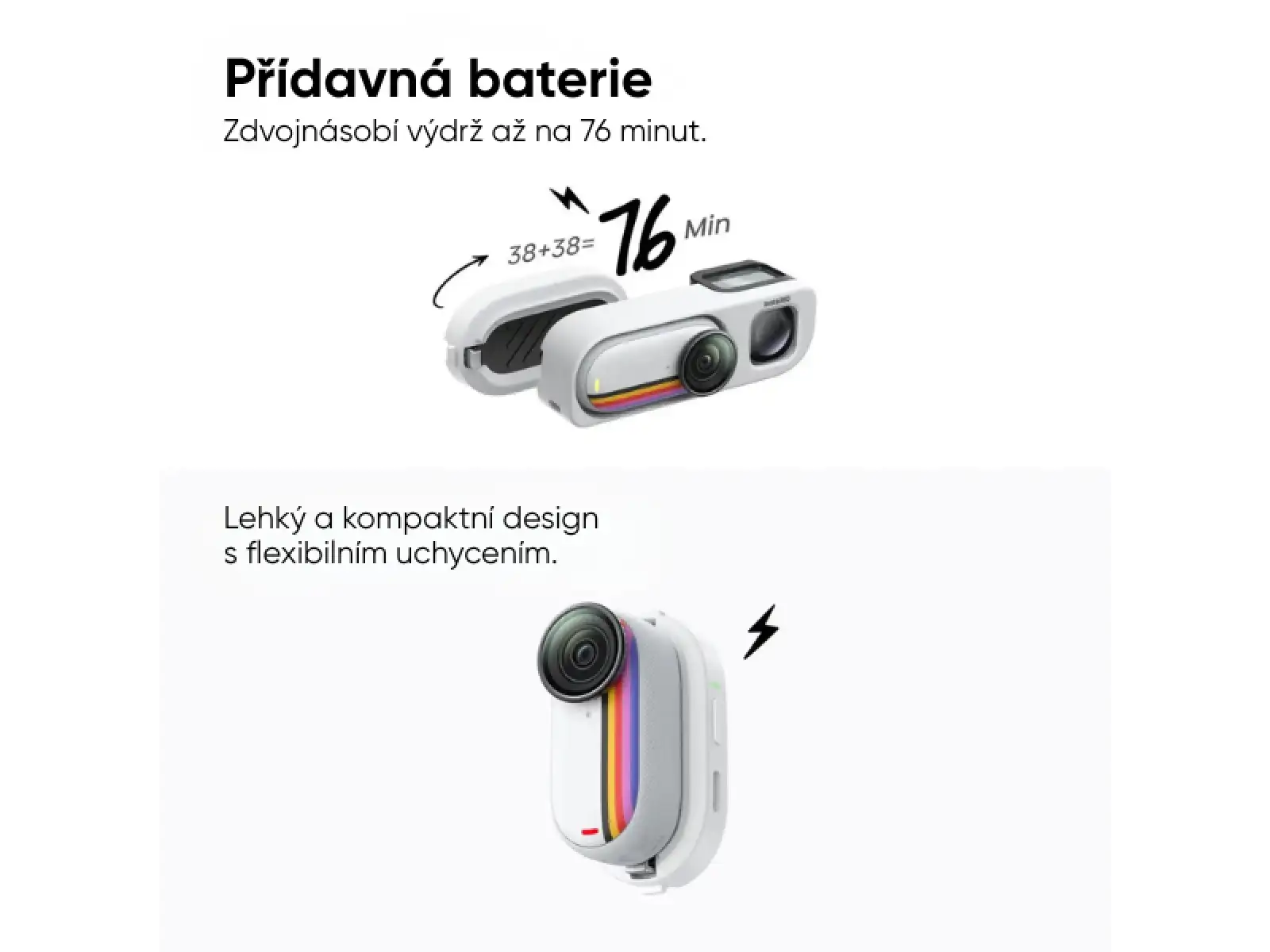 Insta360 GO 3S Kamera Retro Bundle 64 GB Sonderedition weiß