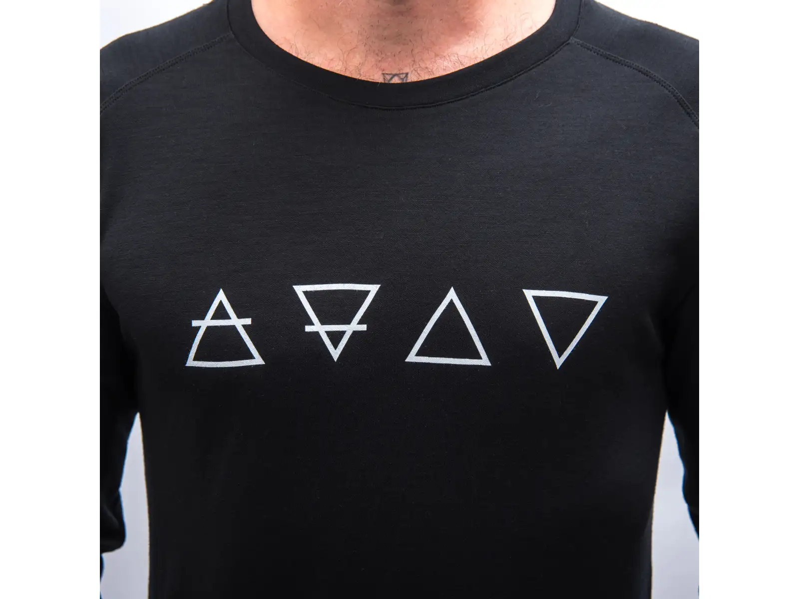 Sensor Merino Blend Elements Herren T-Shirt langarm schwarz