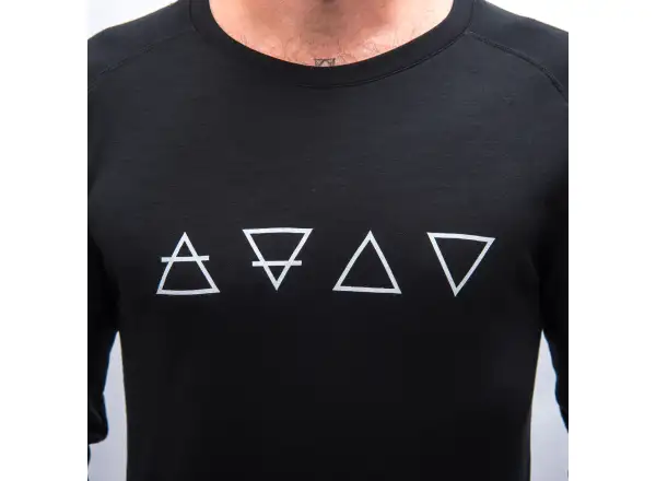 Sensor Merino Blend Elements Herren T-Shirt langarm schwarz