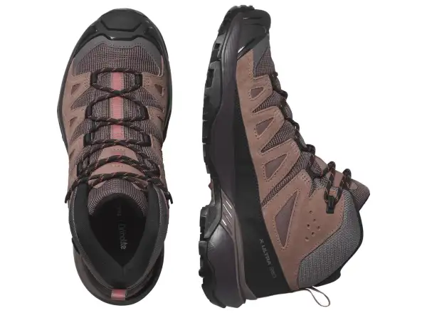 Salomon X Ultra 360 LTR MID GTX Damen Wanderschuhe Peppercorn/Cognac/Hot Coral